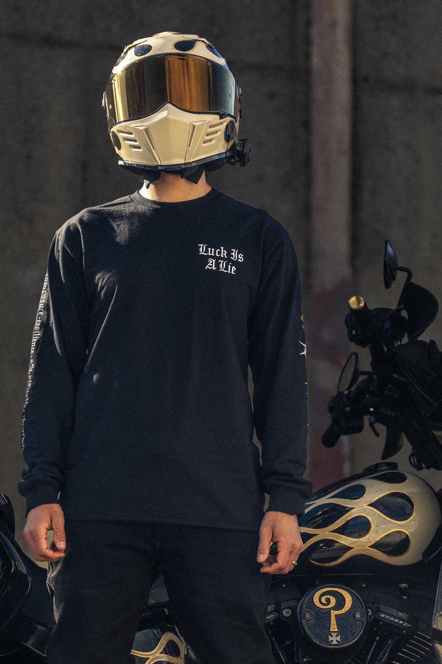 Luck Is A Lie - Black Long Sleeve Shirt