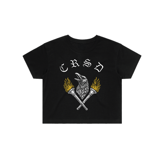 Luck Is A Lie - Women's Black Crop Tee
