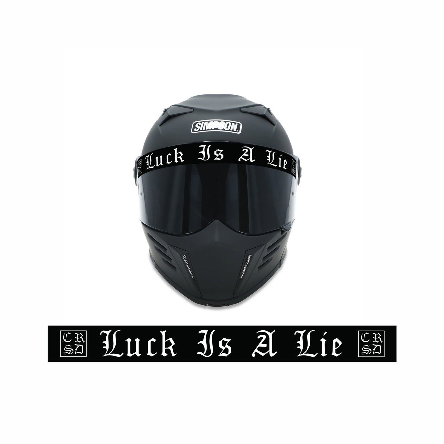 Luck Is A Lie Visor Sticker