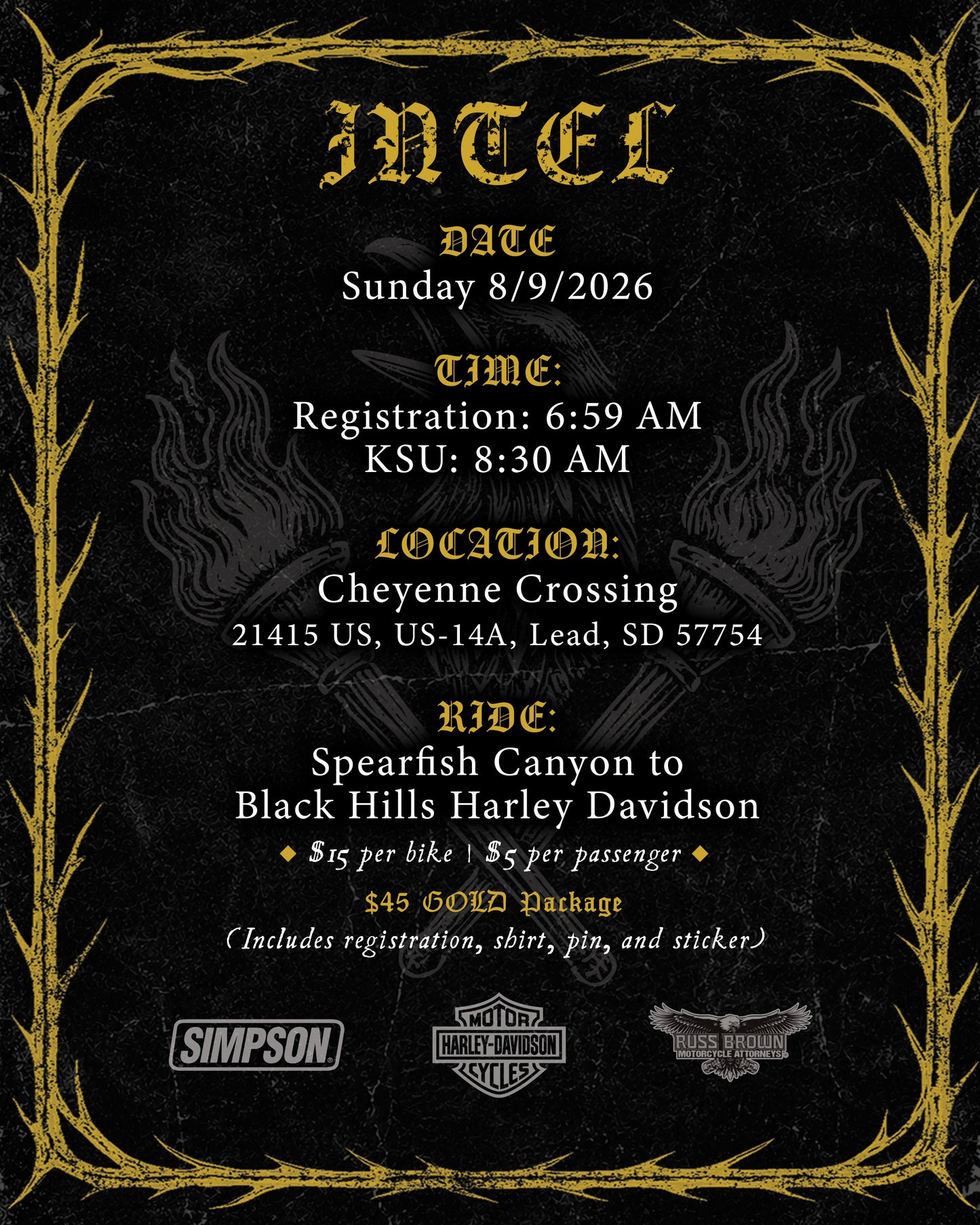 The Sturgis Summoning - Rider Registration 8/9/2026